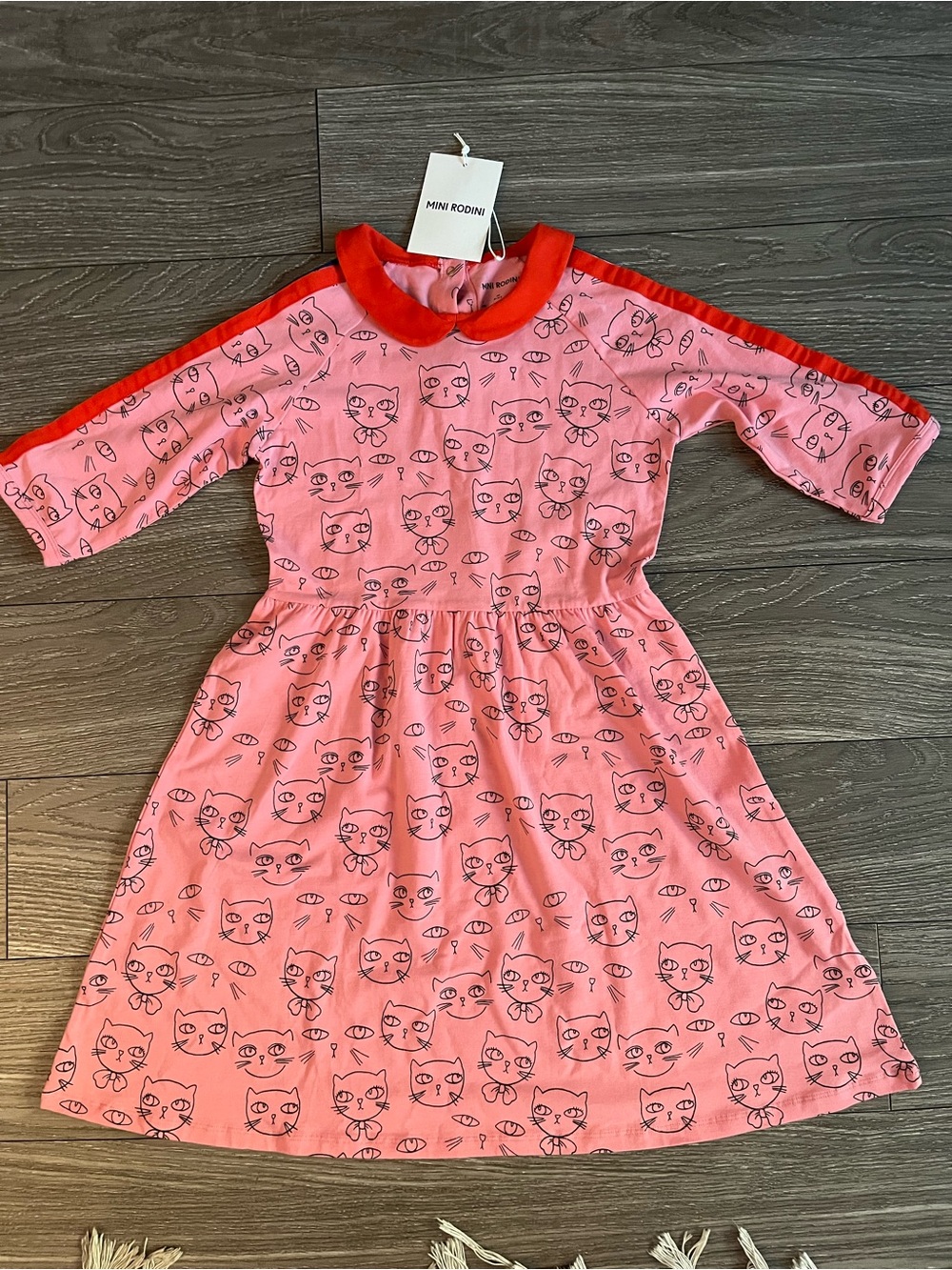 Mini Rodini Cat Print Dress 8-11 years old
